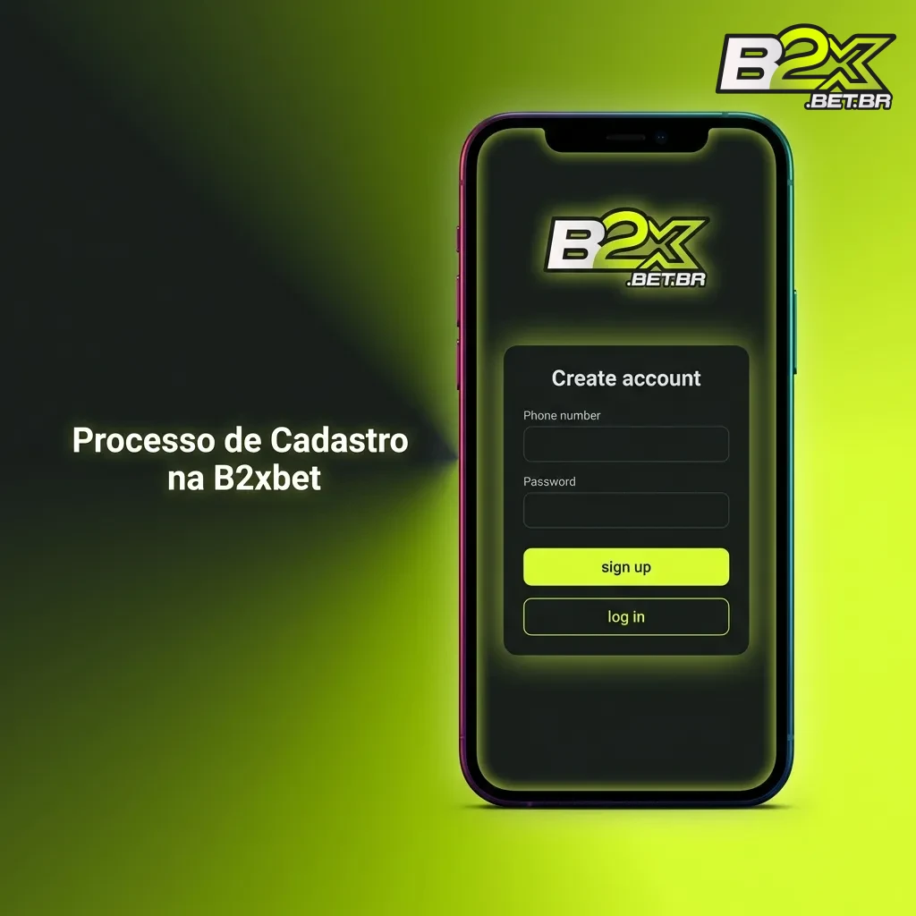 Processo de cadastro passo a passo na B2xbet mostrando formulário de inscrição, campos de entrada de dados e etapas de verificação de conta.
