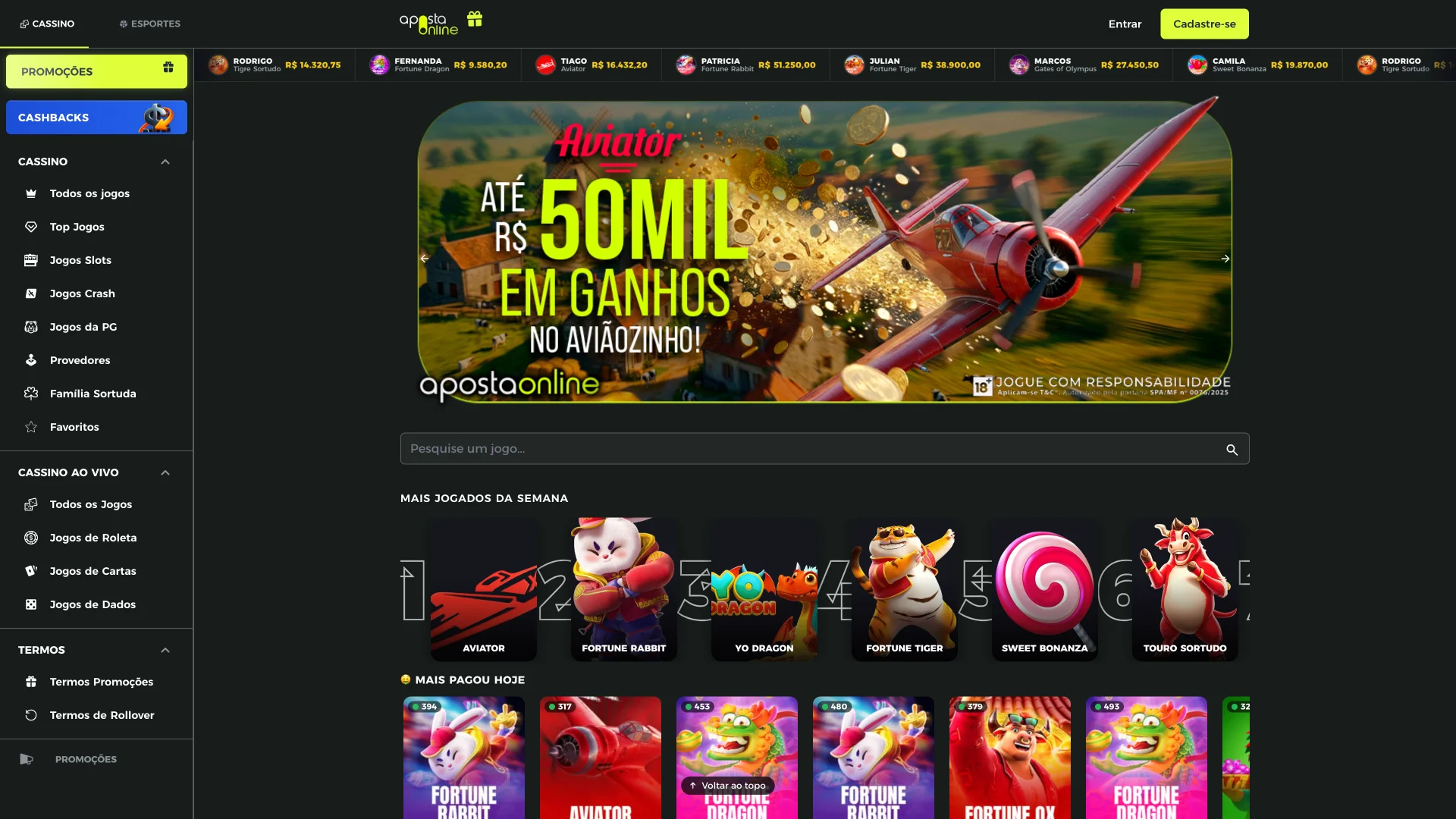 Acesse o menu principal da B2xbet, para navegar pelo site.