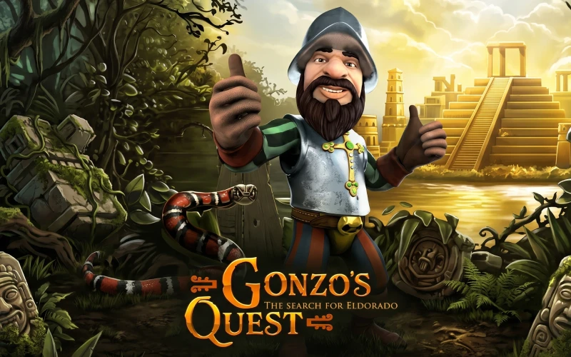 Explore a selva dourada em busca de El Dorado jogando o aclamado caça-níquel Gonzo's Quest na B2xbet.