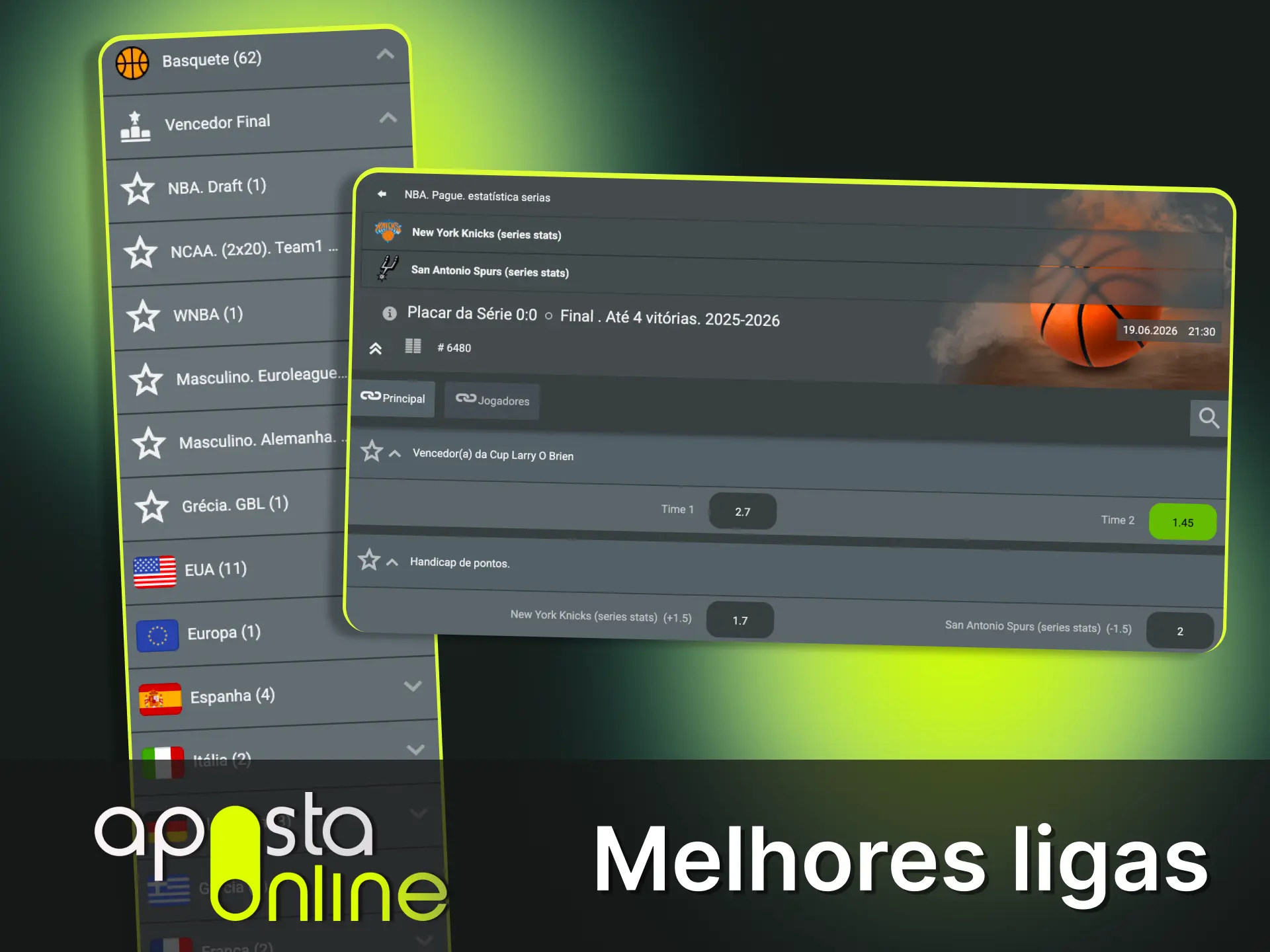Acesse as principais competições de basquetebol do mundo na Aposta Online.