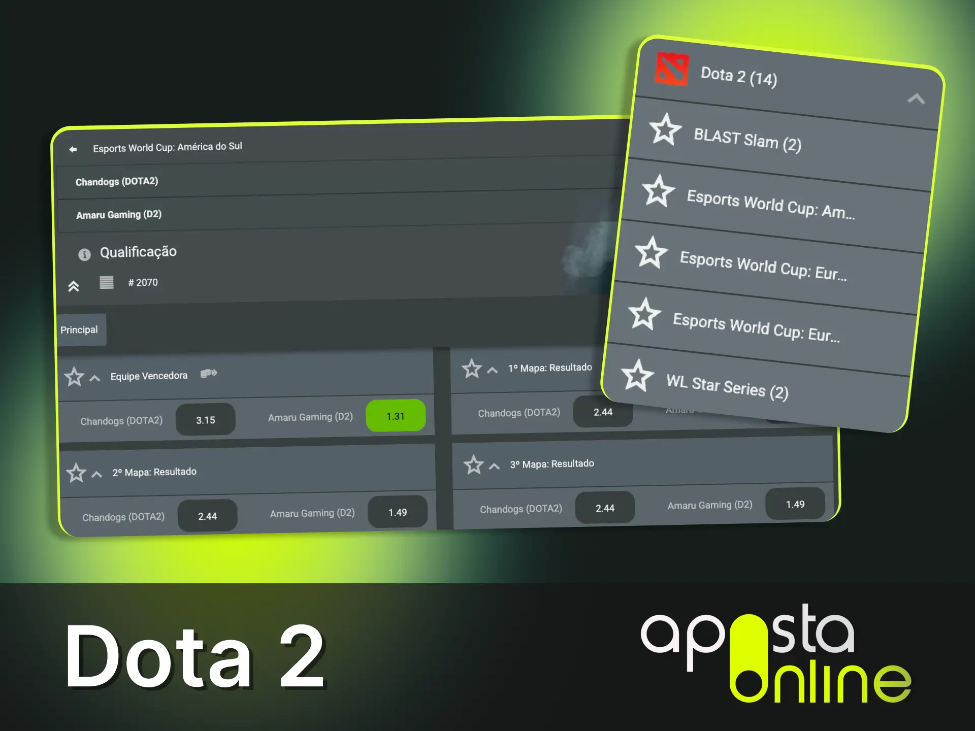 Aposte em confrontos intensos de Dota dois na Aposta Online.