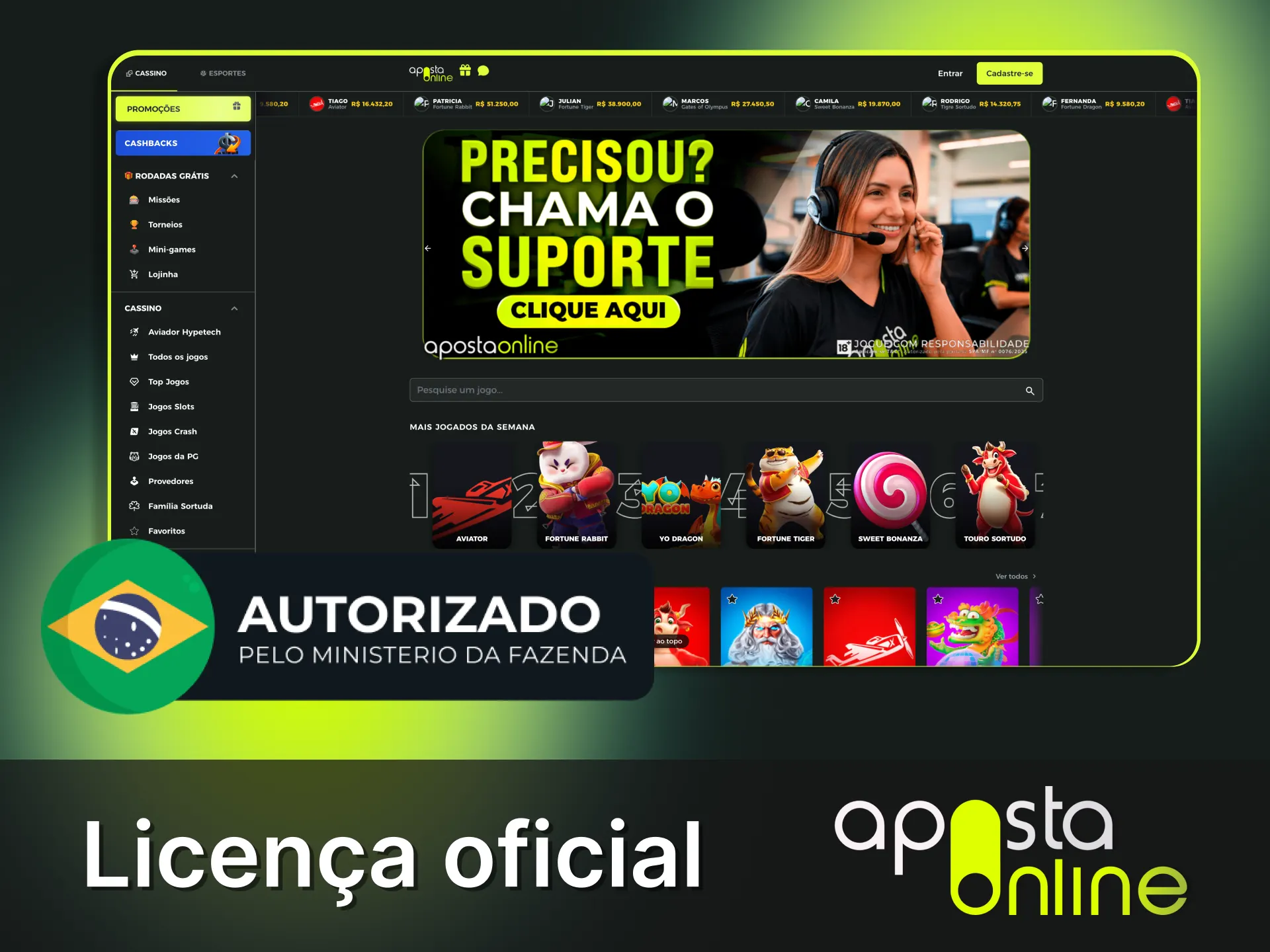 Aposte com segurança e jogue legalmente na Aposta Online.