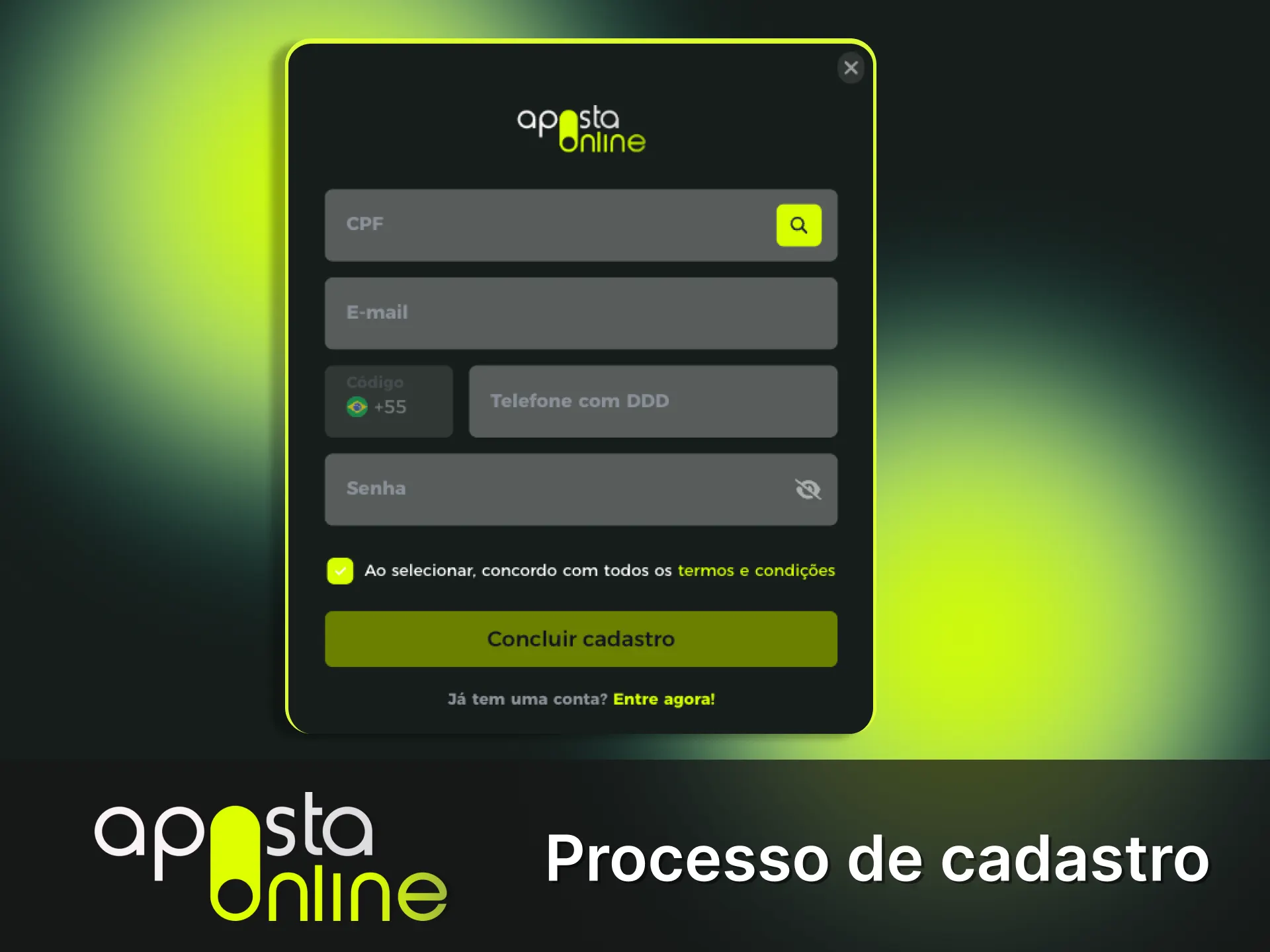 Faça seu cadastro agora e tenha suporte prioritário na Aposta Online.