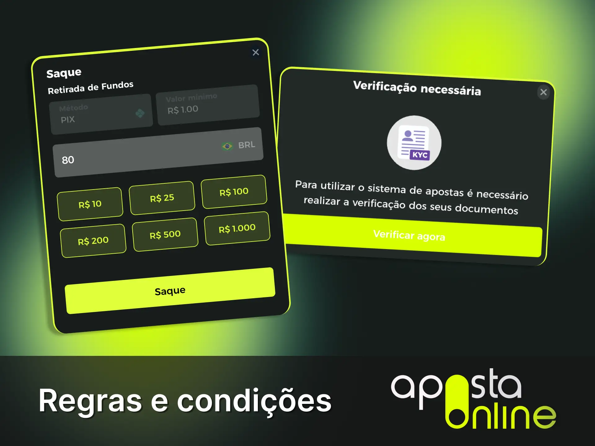 Solicite seus saques via Pix e receba de forma instantânea na Aposta Online.